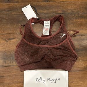 Gymshark Cherry brown bra small